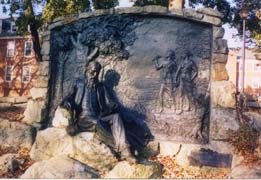 [photo, Sidney Lanier Memorial sculpture, by Hans Schuler (1941), The Johns Hopkins University, Baltimore, Maryland]